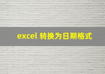 excel 转换为日期格式